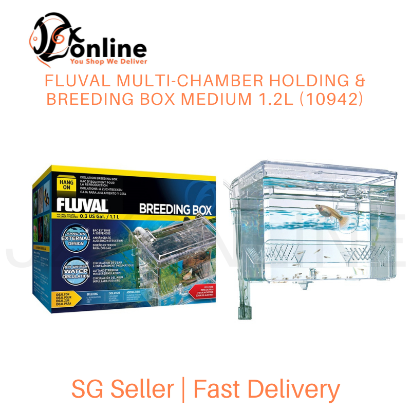 Fluval Multi-Chamber Holding & Breeding Box – Large, 10.25x5.5x4.75 Inches, 10943