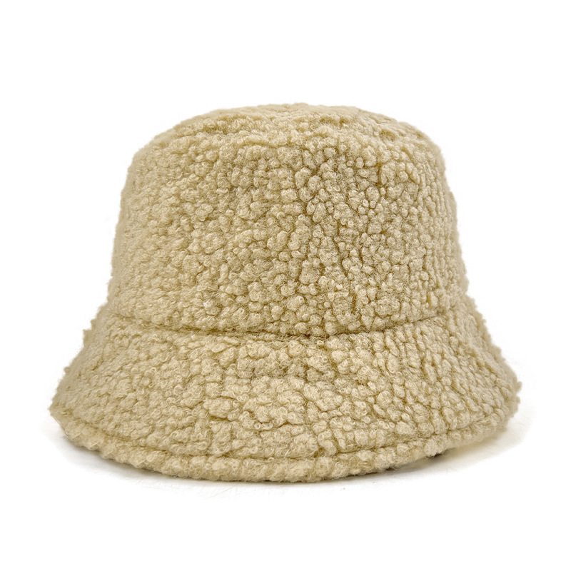 Hanlu Winter bucket hat outdoor warm hat solid color bucket hat