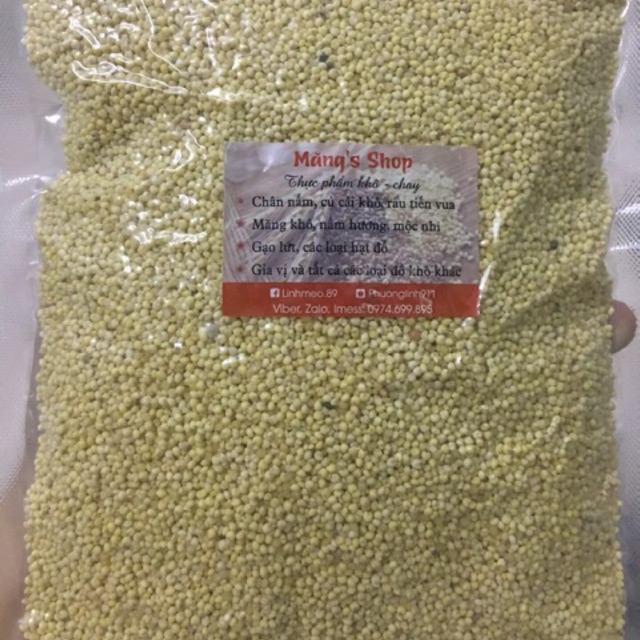 Kê nếp vàng loại 1 thơm dẻo (1kg Hút chân không)