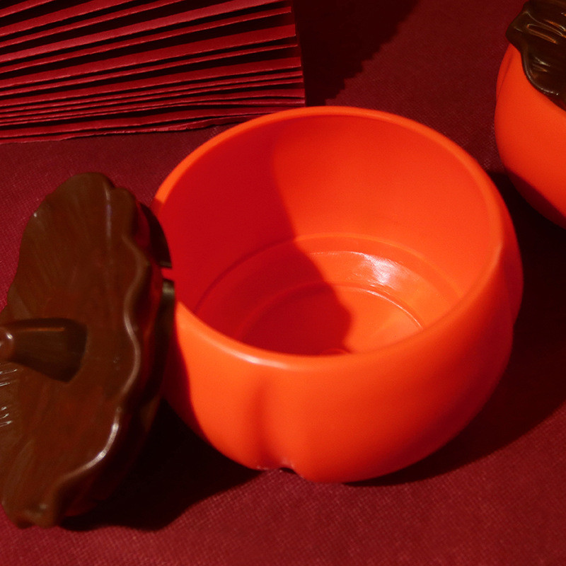 Plastic Jar Persimmon Shape Storage Jar Household Small Jar Savings Jar Tea Container Tea Storage