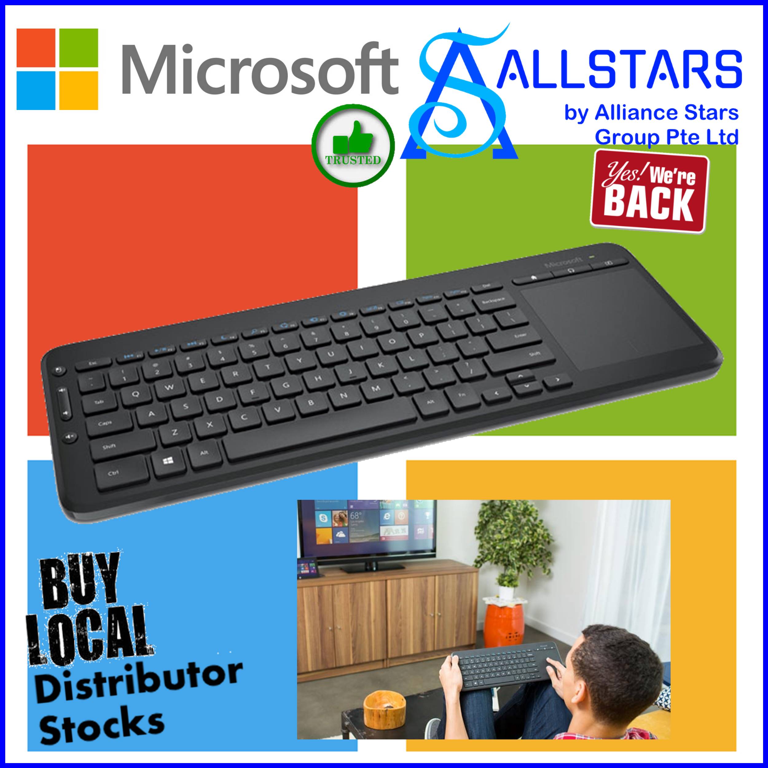 Allstars We Are Back Keyboard Touchpad Promo Microsoft All In One Media Keyboard N9z Warranty 3years With Microsoft Lazada Singapore