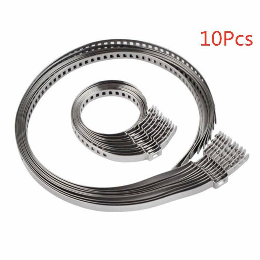10X Universal-Stainless-Steel Axle Driveshaft CV Joint Boot Crimp Clamp Clip Set