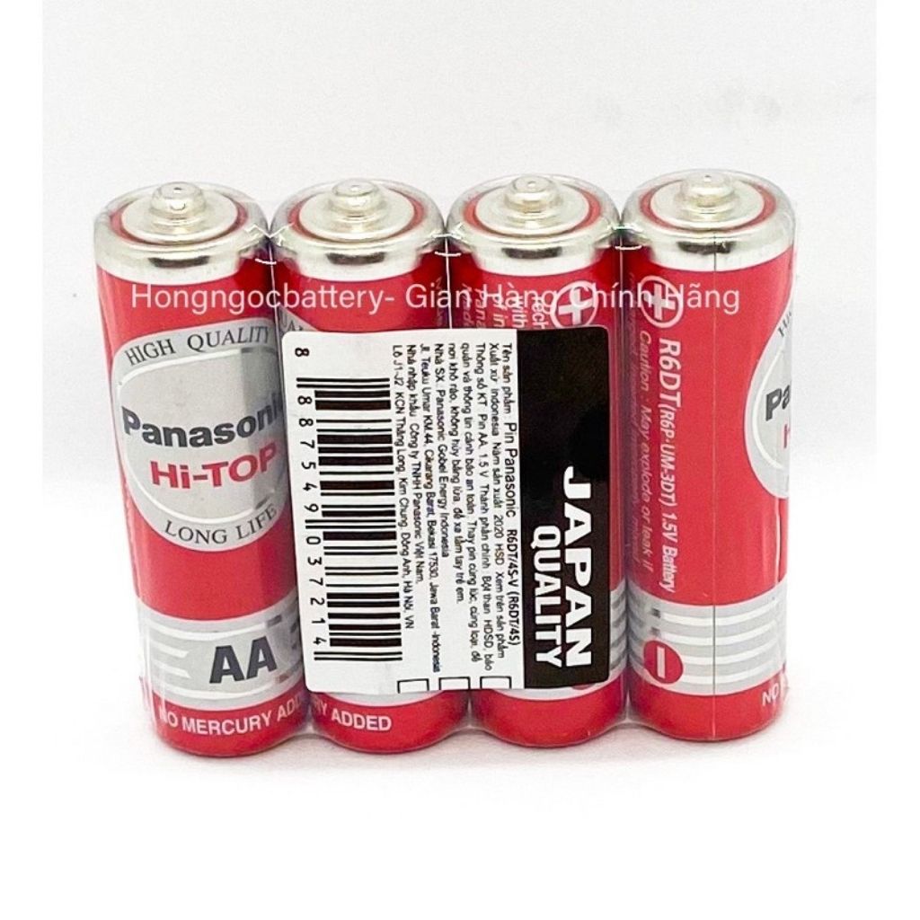 Pin tiểu PANASONIC, pin AA ( 2A)- 1,5V Hàng chính  hãng