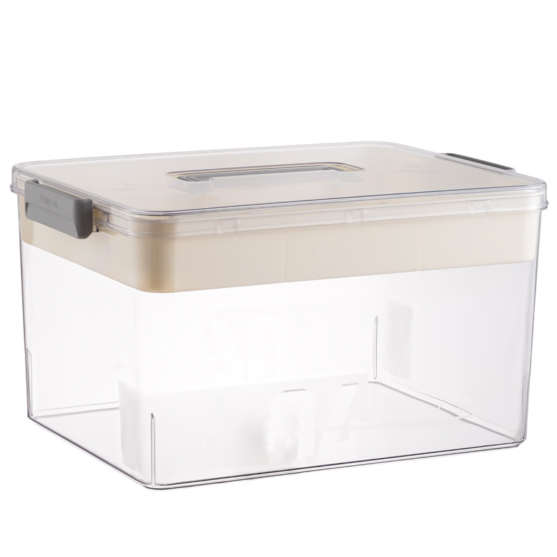 Medicine box storage box, save space,large capacity home medicine box, PET,thickened multi-layer storage box, transparent large home emergency medicine box