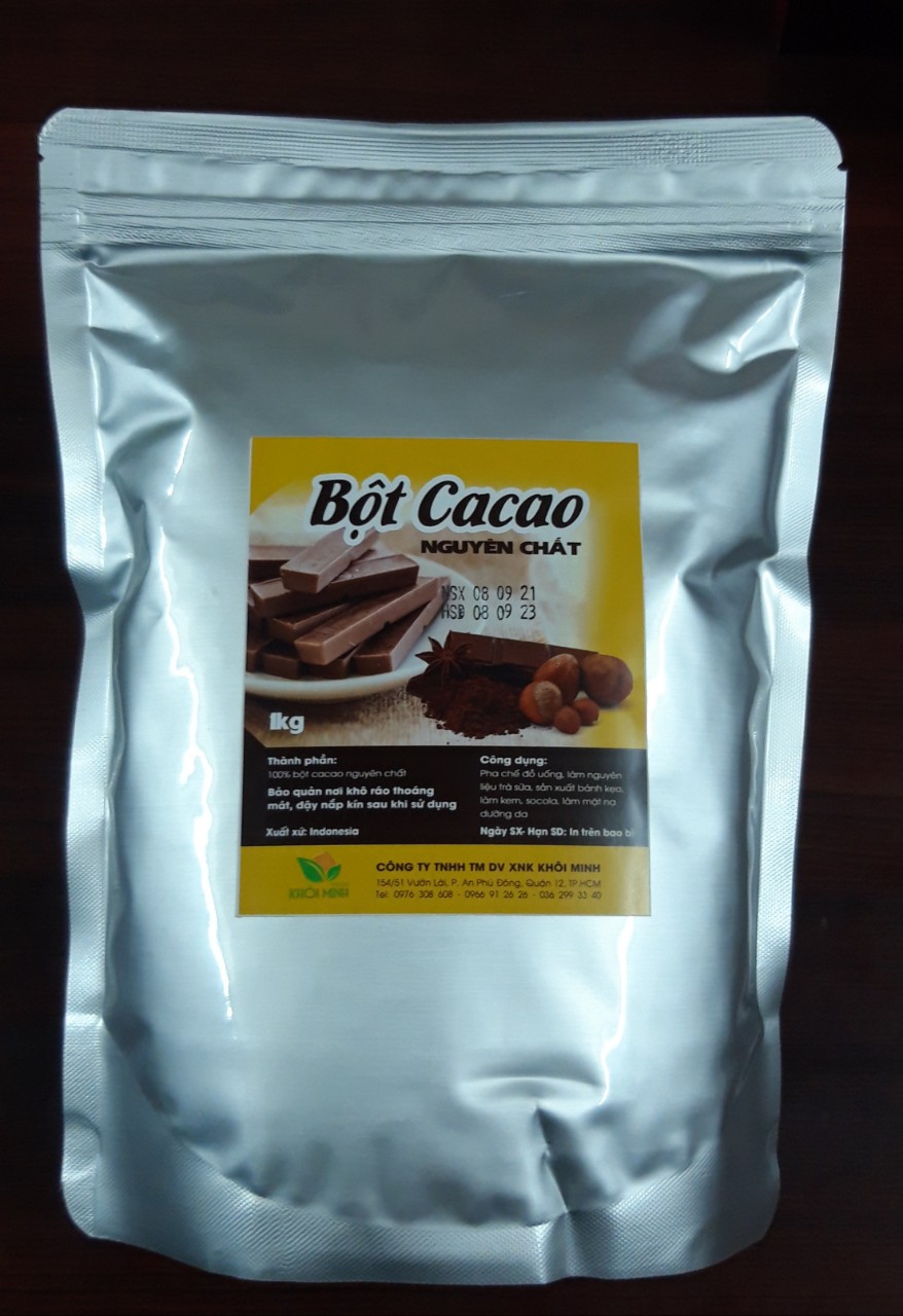 1kg Bột ca cao nguyên chất Indonesia thơm ngon