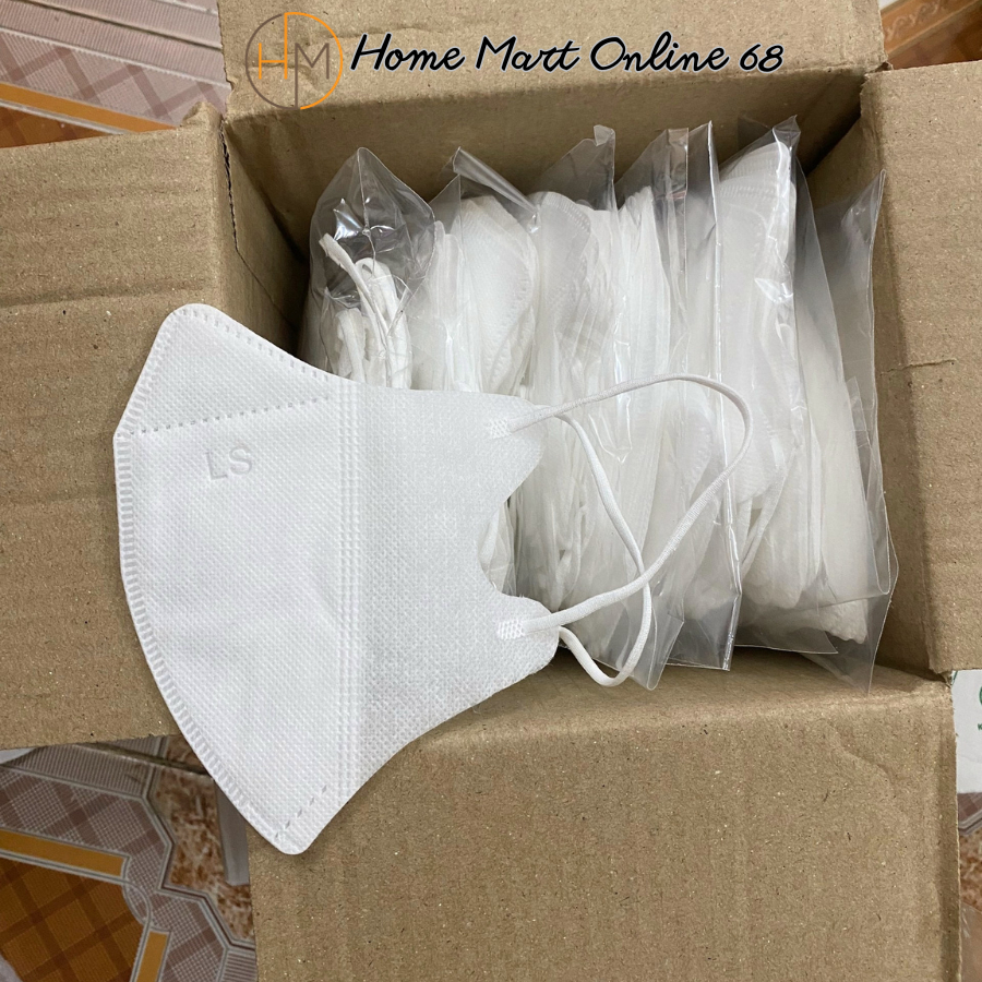 Thùng 100 chiếc khẩu trang 5D màu trắng
