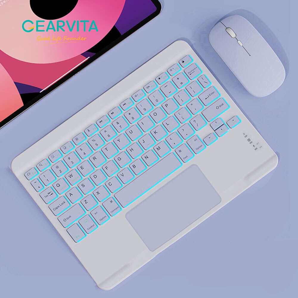 1 Wireless Bluetooth Keyboard With Touchpad N Portugue Spanish Tablet Keyboards For Suitable For Xiaomi Pad For Ipad Windows
