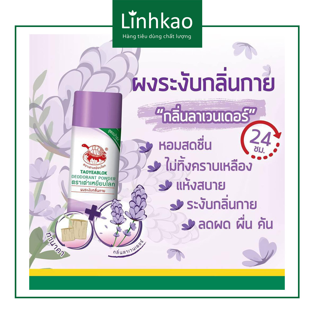 Phấn thơm khử mùi Con rùa Taoyeablok 22g