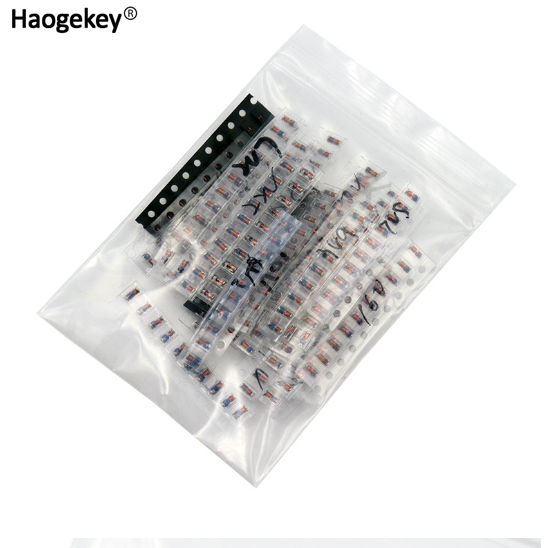 300pcs smd zener diode package ll34 1206 package 0.5w 2v-39v commonly used 30 kinds