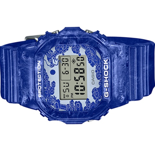 Powermatic] Casio G-Shock DW-5600BWP-2D Blue and White Chinese
