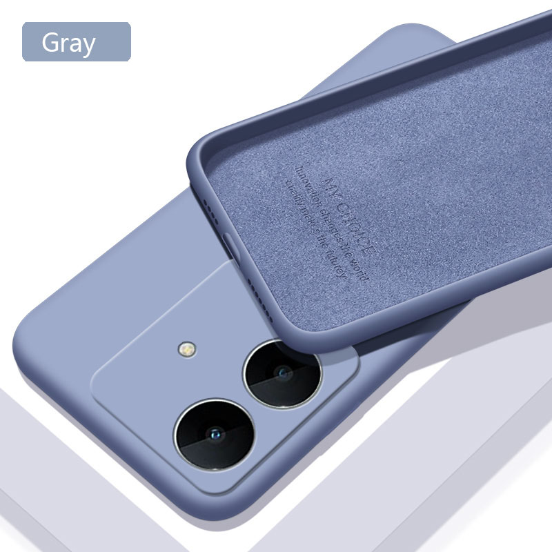 Sroof For Realme Note 60 60x Liquid Silicone Macaron Candy Color TPU Falling and shockproof Soft Phone Case Shell Protector Back Cover.