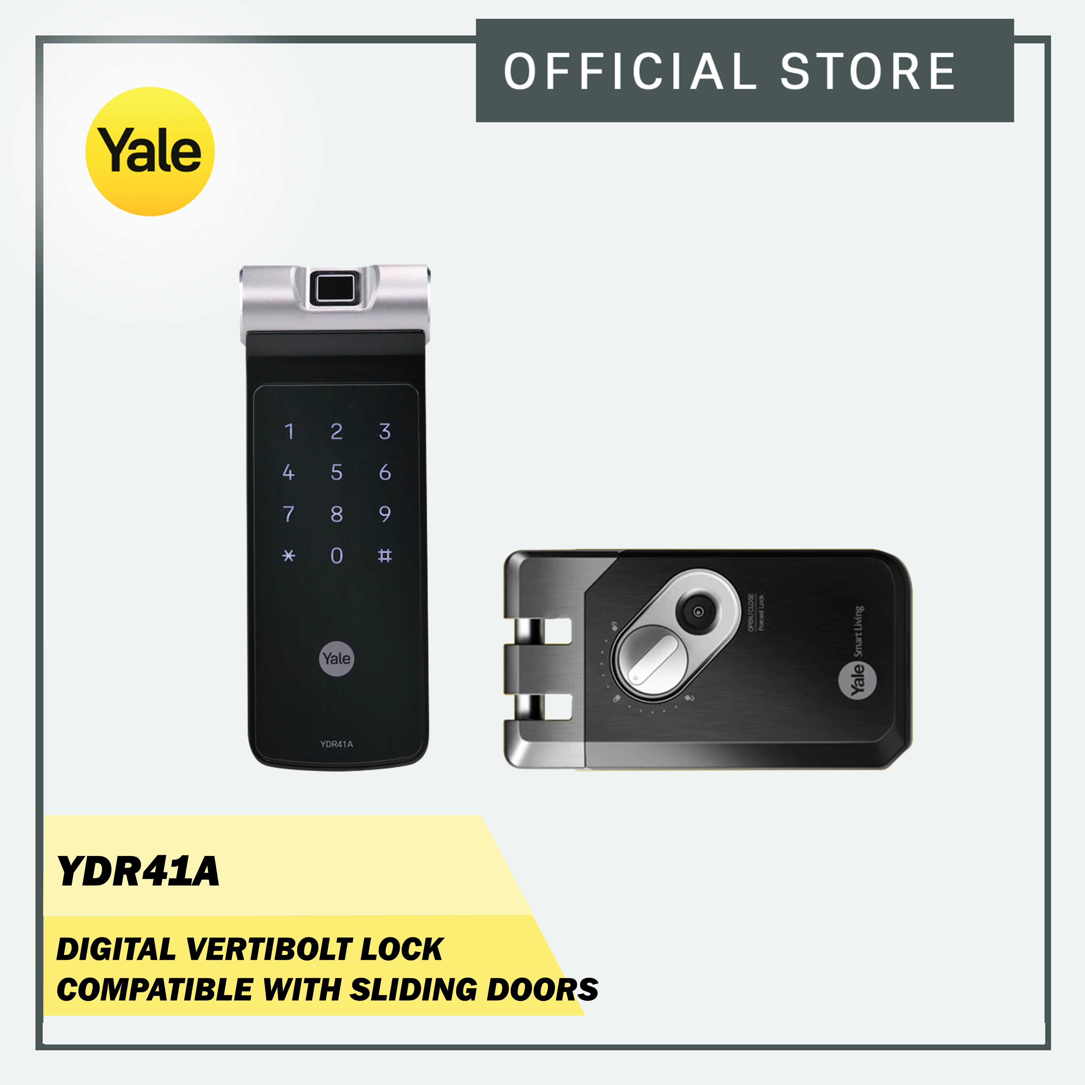 Yale YDR41A Fingerprint Digital Rim Door Lock (Bluetooth and Wifi