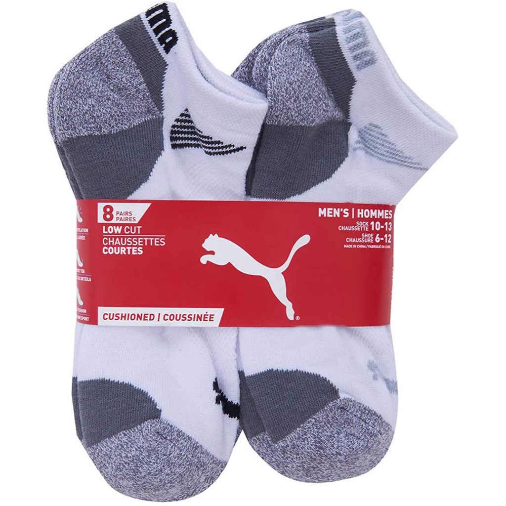 Bộ vớ thể thao cổ thấp Puma cho nam (8 đôi)