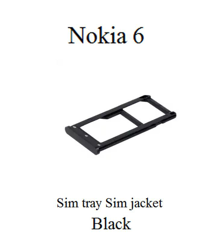 Nokia%206%20Black%20SIM%20Tray%20Sim%20Jacket%20Sim%20Slot%20Sim%20Door%20For%20Nokia%206%20-%20Black%20-%20Image%202