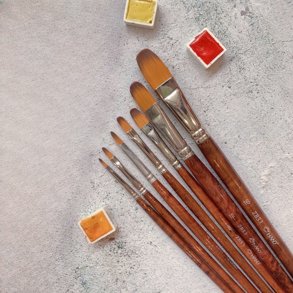 Cọ vẽ hand đầu oval