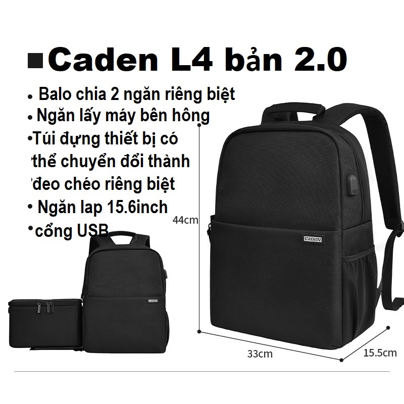 Balo đựng máy ảnh CaDen L4 .
