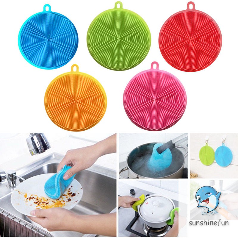 Combo 2 miếng rửa bát silicon đa năng - miếng làm sạch viết bẩn đa năng