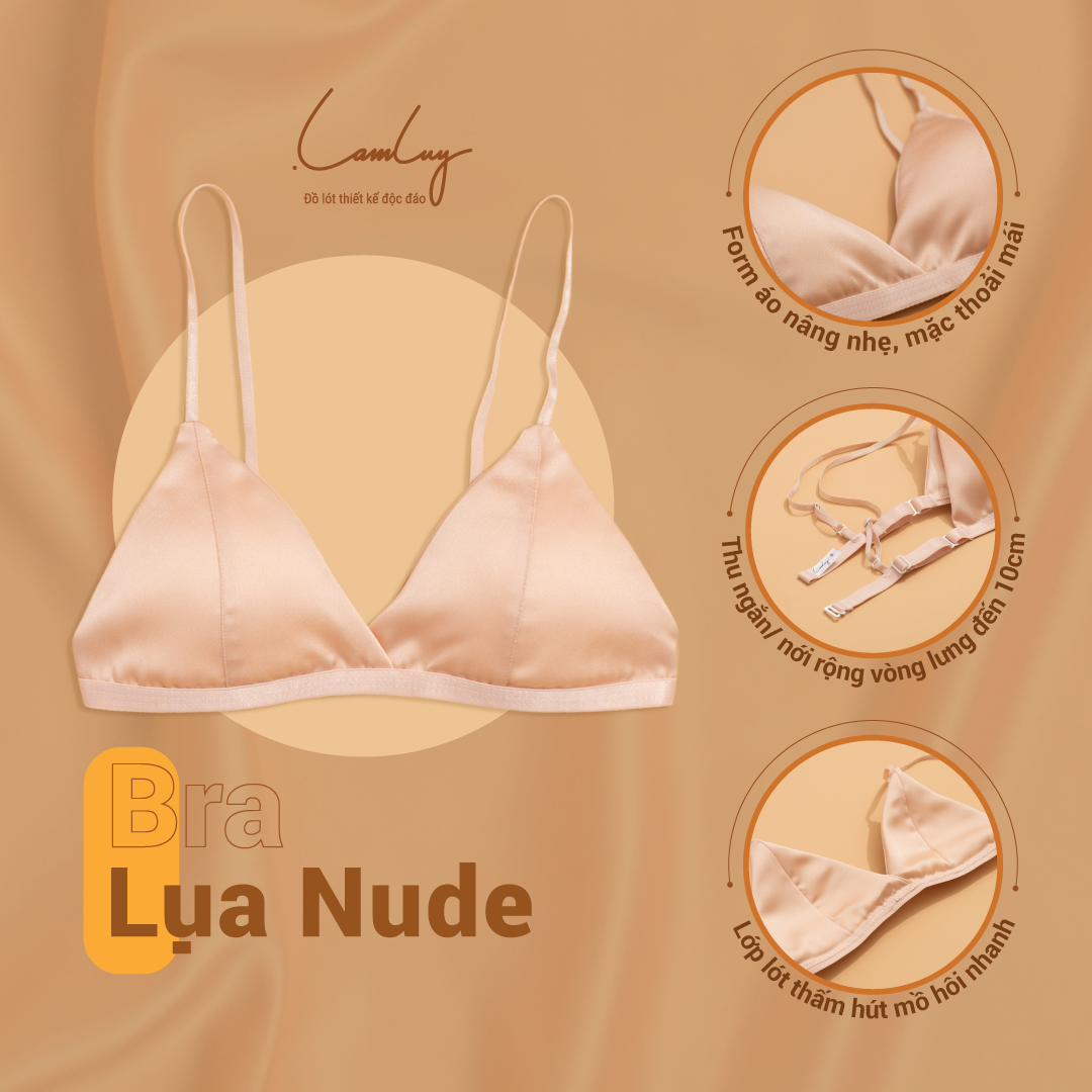 Áo lót mút mỏng bra lụa mềm mịn Lamluy
