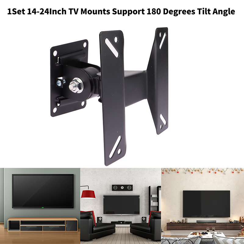 1Set%2014-24Inch%20TV%20Mounts%20LCD%20LED%20Monitor%20Wall%20Mount%20Bracket%20Fixed%20Flat%20Panel%20TV%20Frame%20Support%20180%20Degrees%20Tilt%20Angle%20w/Screw%20-%20Image%206