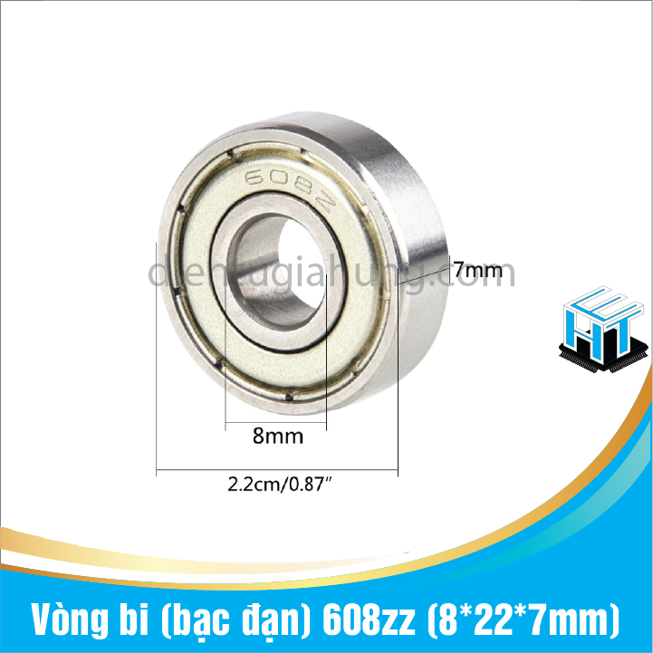 Combo 1 cặp 2 cái Vòng bi (bạc đạn) 608zz (8*22*7mm)