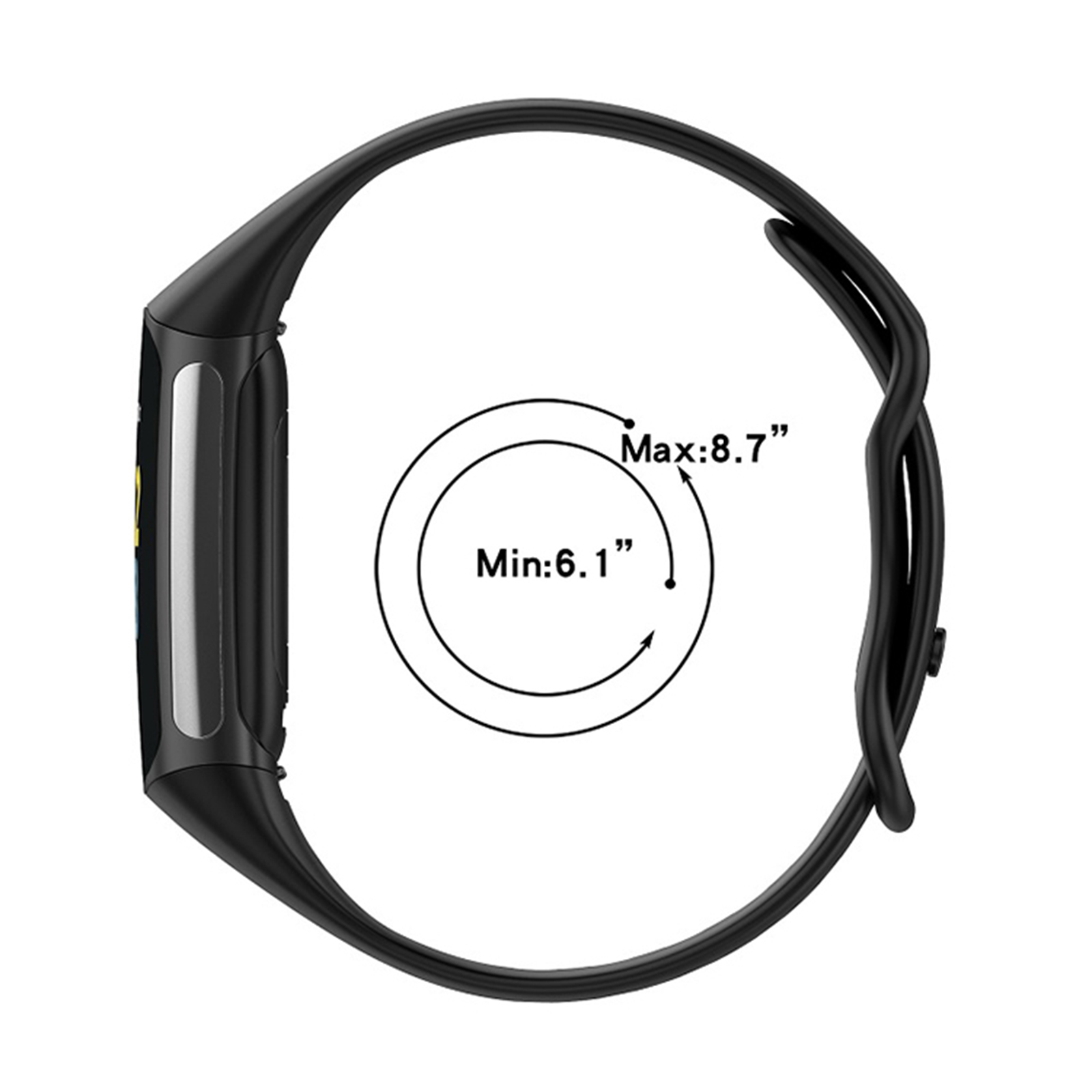 Dây đeo đồng hồ vòng đeo tay dây đeo cao su chính thức cùng một phong cách Phụ Kiện Vòng tay cho Sạc Fitbit 5/6