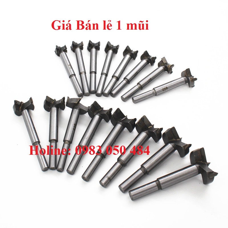Mui khoét lỗ gỗ - mũi khoan gỗ lỗ to - mũi khoan khoét gỗ nhựa thạch cao