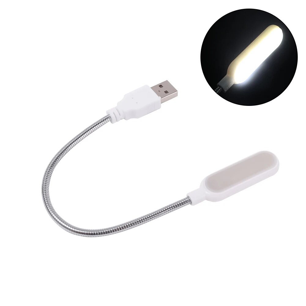 Portable USB LED Mini Book Reading Light Lamp Travel Table Lamp PC Computer Laptop Notebook Flexible Bendable Night Light