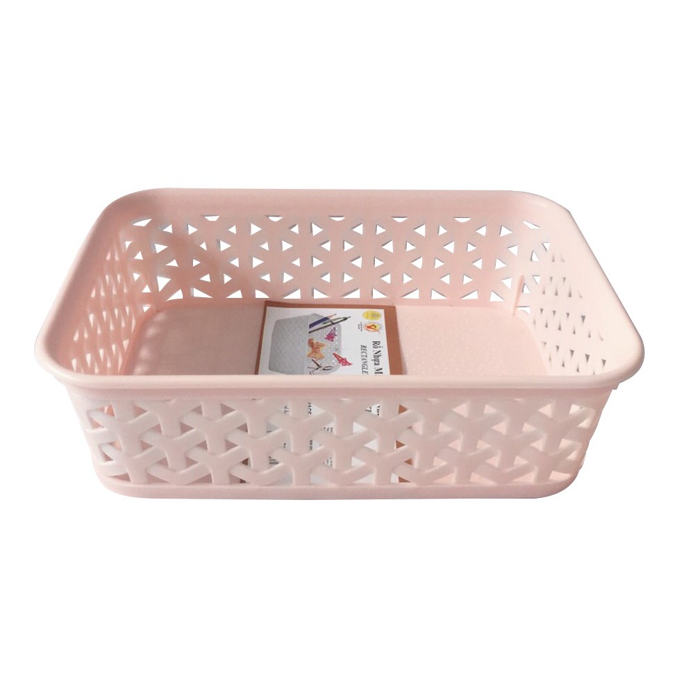 Rổ nhựa mây chữ nhật TỰ LẬP TL949 - (Giao Màu Ngẫu Nhiên)