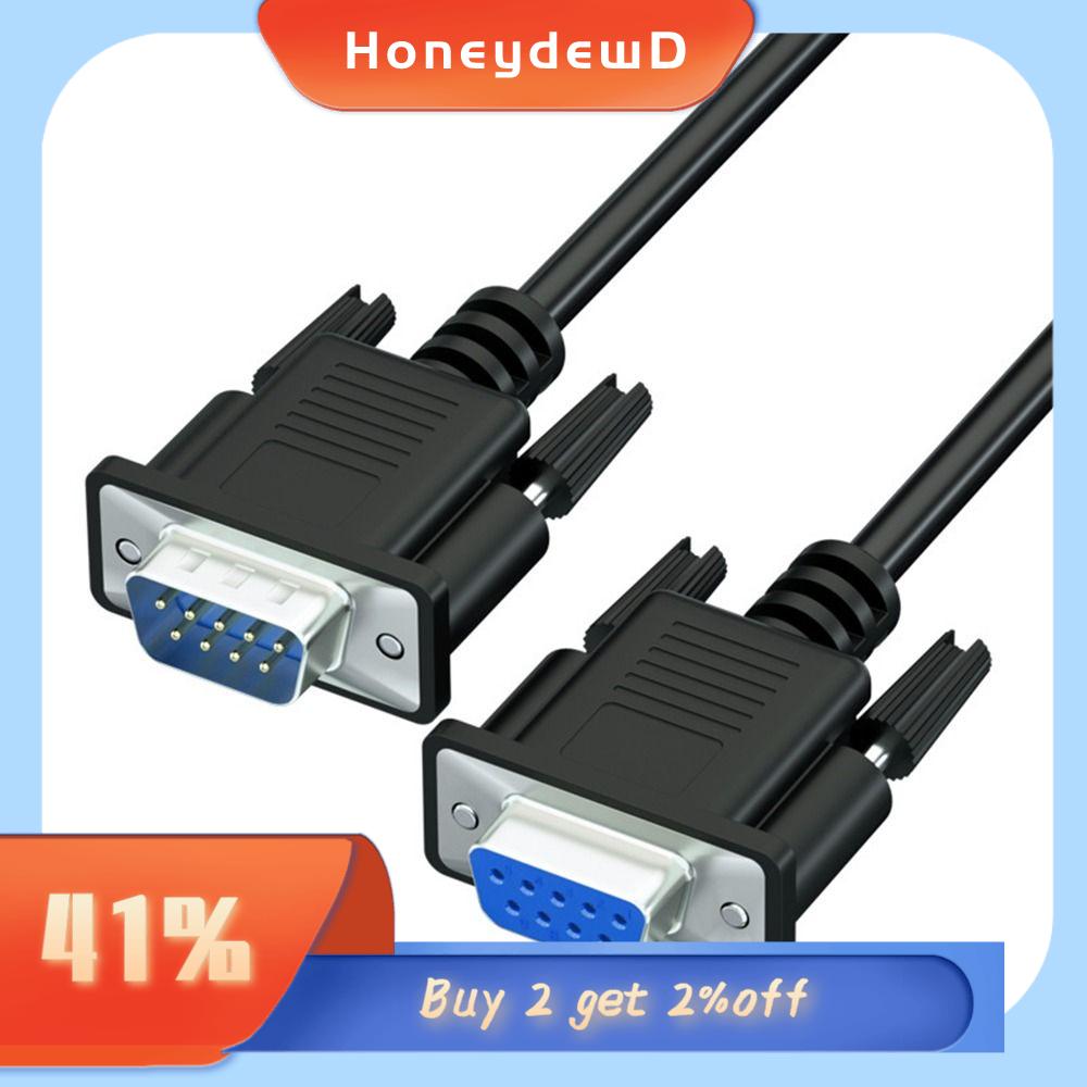 HONEYDEWD 1.5m 3M 5m Máy chiếu Nam để Nữ Video Dây RS232 Cáp Nối Tiếp Dữ liệu Thông Tin Liên Lạc 9 Pin DB9 Thẳng Thông Qua