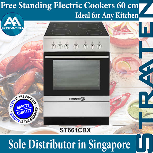 54cm freestanding electric oven stainless steel
