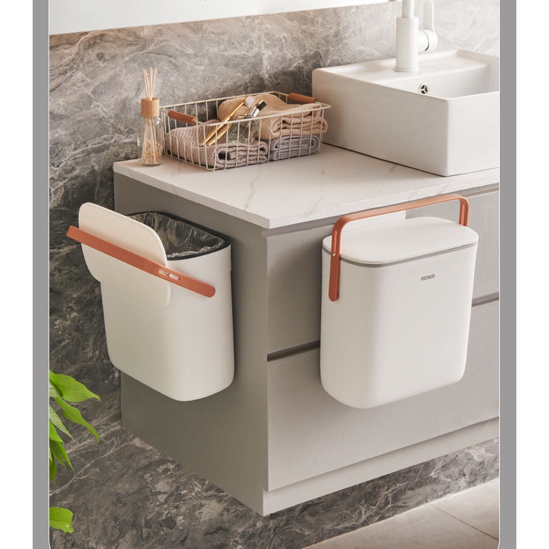 Thùng Rác Ecoco, Thùng Rác Treo Tủ Dán Nhà Vệ Sinh Ecoco E2236