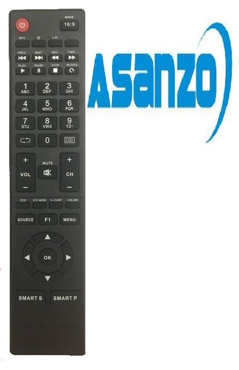 Remote điều khiển tivi asanzo smart mẫu 4 xịn-hãng