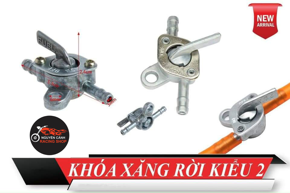 Bộ Lọc Khóa xăng ống xăng rời 3 món cho xe máy