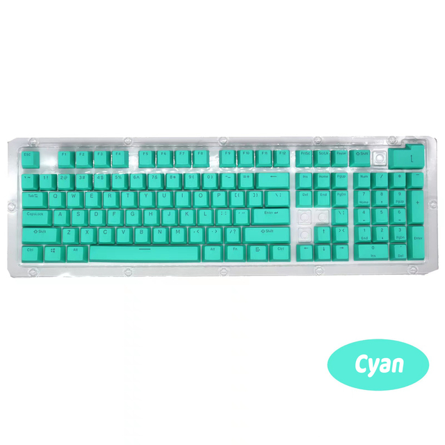 104pcs Pbt/abs Translucent Keycaps Oem Profile For Mechanical Keyboard Double- Backlit Replacement Key Cap Set. 