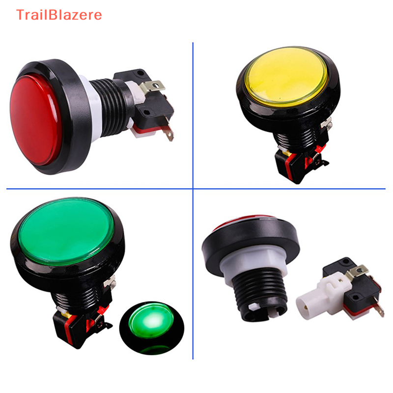 TrailB 1 cái 45 mét push button Arcade nút Led Micro chuyển đổi 12V Power Button chuyển đổi thiết lập màu xanh lá cây Vàng Đỏ Trắng Xanh