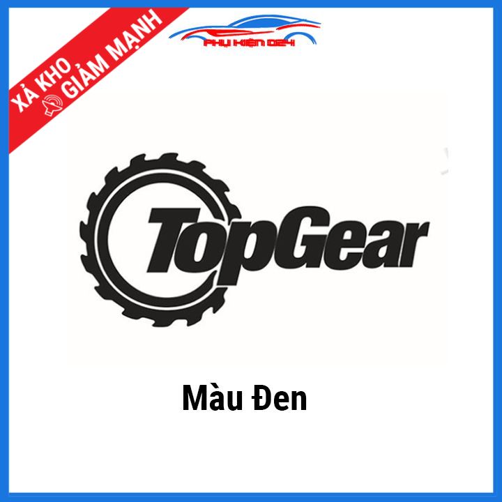 Nhãn dán xe TopGear thể thao trang trí ô tô
