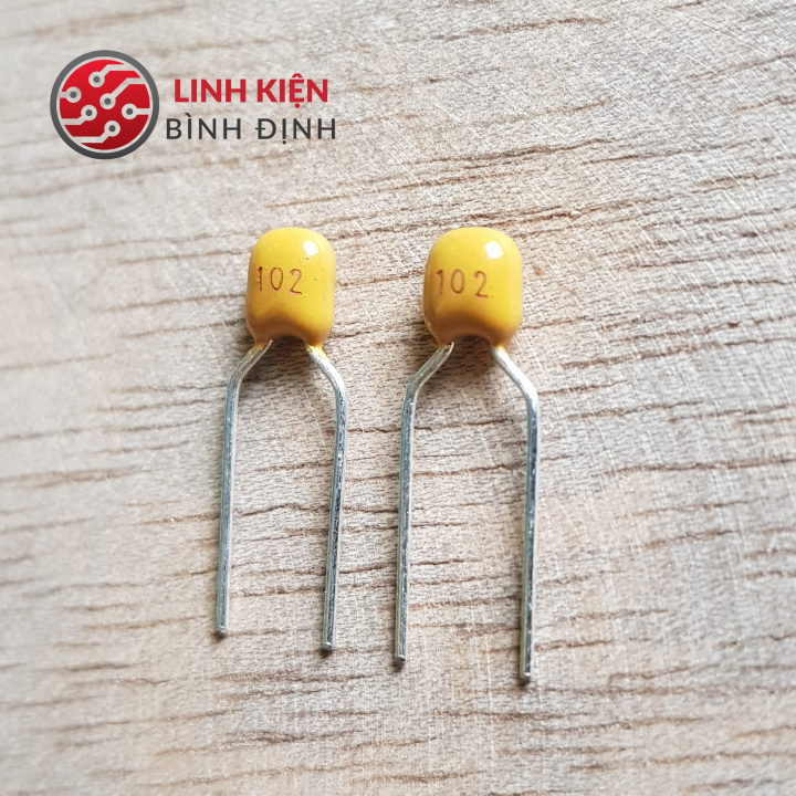 (Túi 30 tụ ) Tụ gốm vàng 102