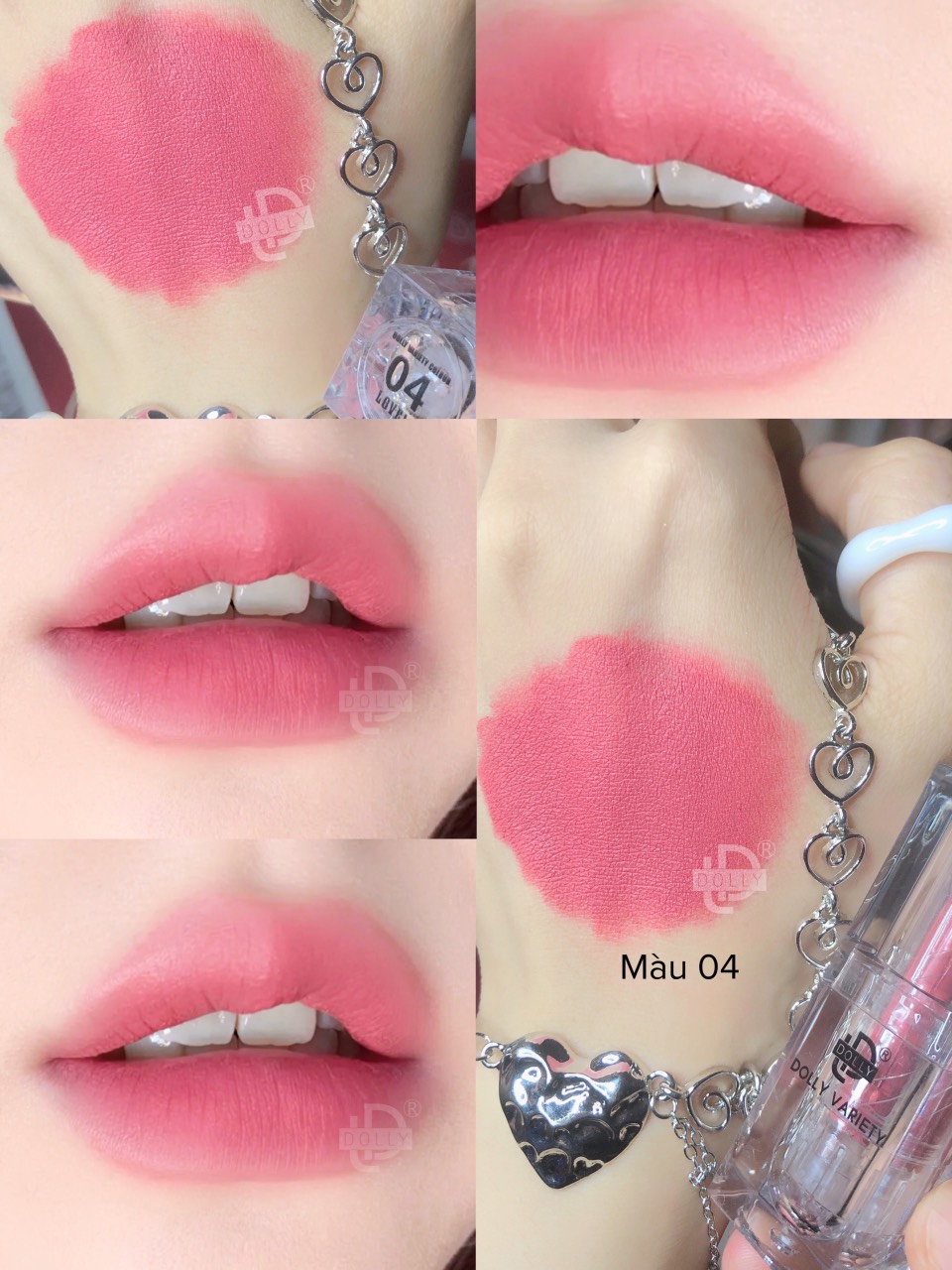 Son thỏi lì siêu mịn môi DOLLY VARIETY [Màu  Hồng phấn nude]