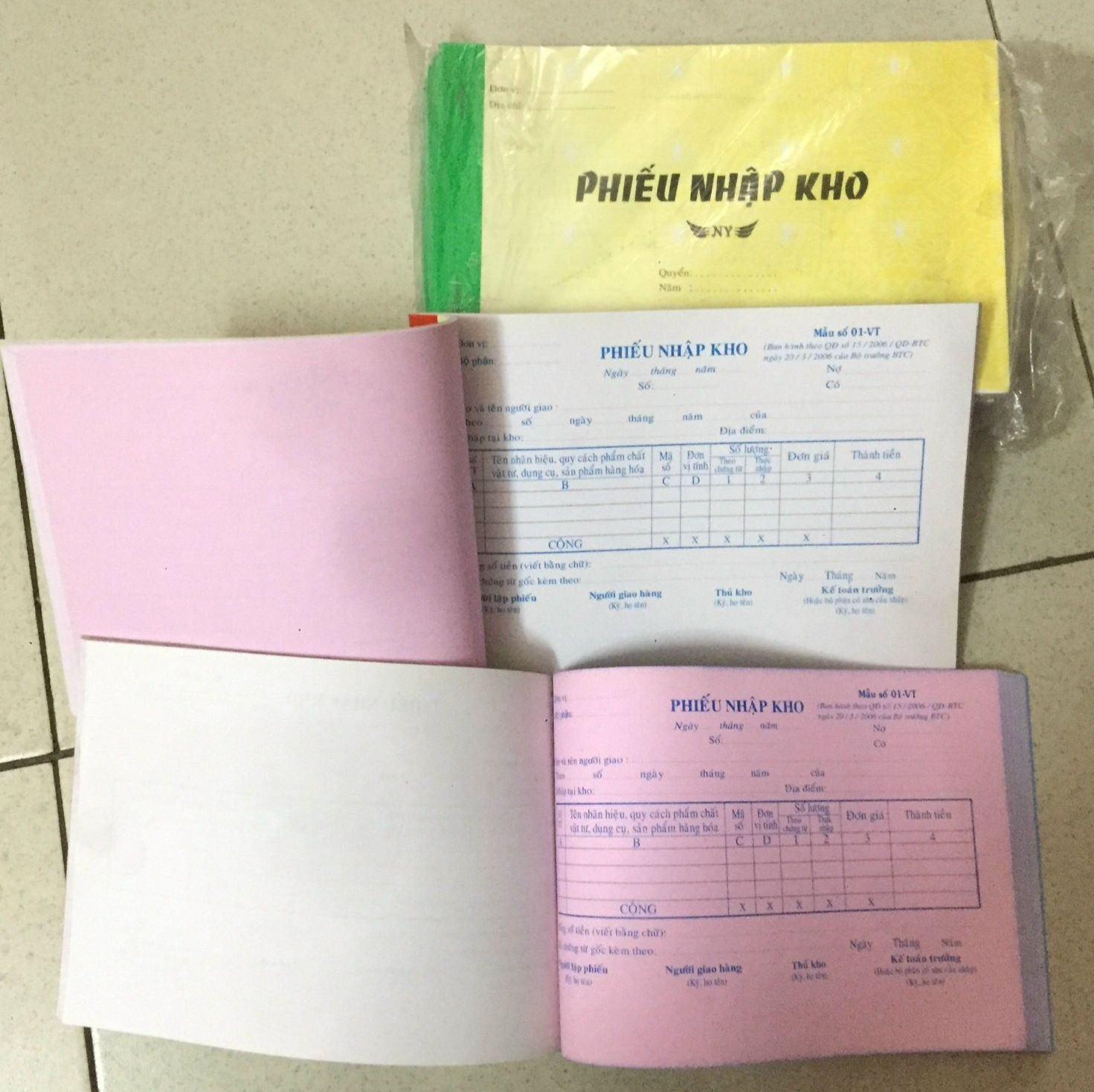 Phiếu nhập kho 2 liên, 3 liên - 13x18.5cm