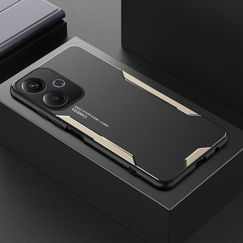 For Xiaomi Poco M6 Case Alunum Metal Matte Cover Soft Silicone Frame Camera Protection For Xiaomi Poco M6 4G Back Cover Phone Cases.