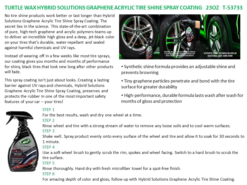 Hybrid Solutions Graphene Acrylic Tire Shine Spray Coating