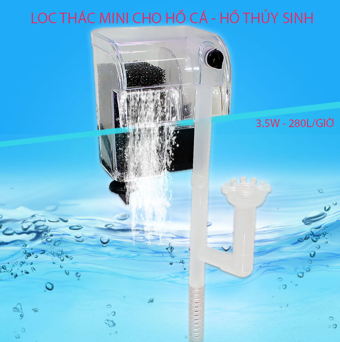 [HCM]Máy Lọc Thác Hồ Cá - Treo thành hồ