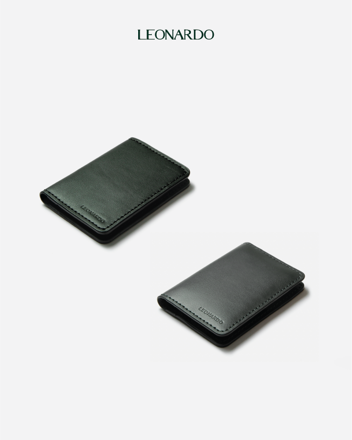 Leonardo Ví Đựng Card Da Nam Feasty Da Thật Nhập Khẩu Cao Cấp Thiết Kế Siêu Mỏng Slim Fit 7 Ngăn