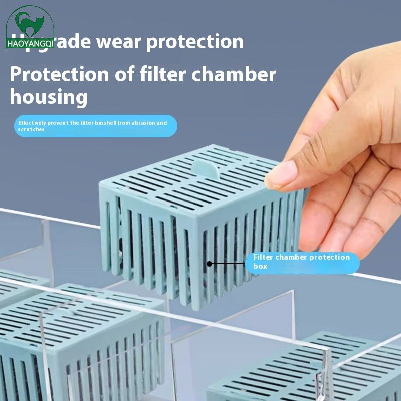 Fish Tank Wall-Mounted Filter Three-in-One Low Water Level Turtle Tank Upper Filter Aerating Built-in Loop External Drip Box