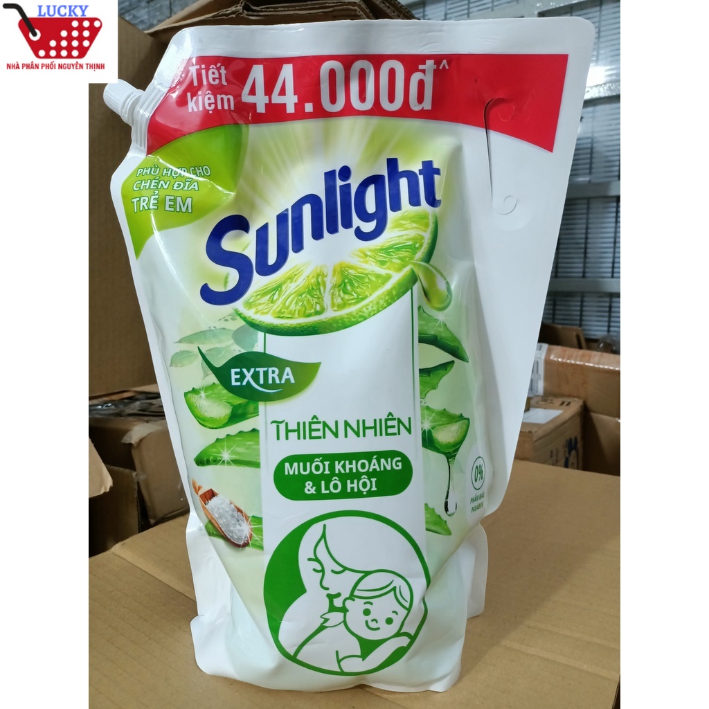 Nước rửa chén Sunlight 3.5kg/ túi hương chanh hương gừng thiên nhiên