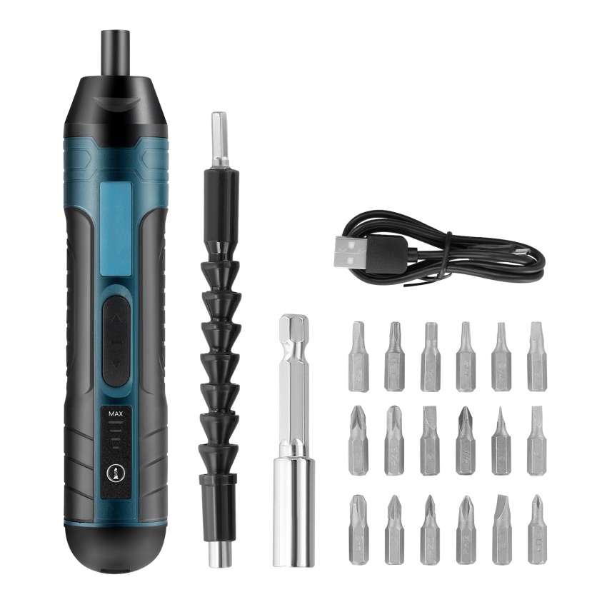 21 In 1 Electric Screwdrivers Cordless, 3.6V Cordless Drill Screwdriver Bits Set, Rechargeable 5N.M Max Adjustable Torque Cordless Screwdriver Set For Home DIY