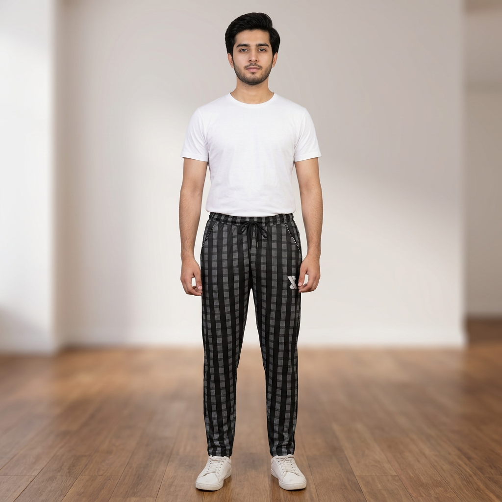 SMUG Premium Box Dot Stripe Trouser - Perfect For Casual Wear