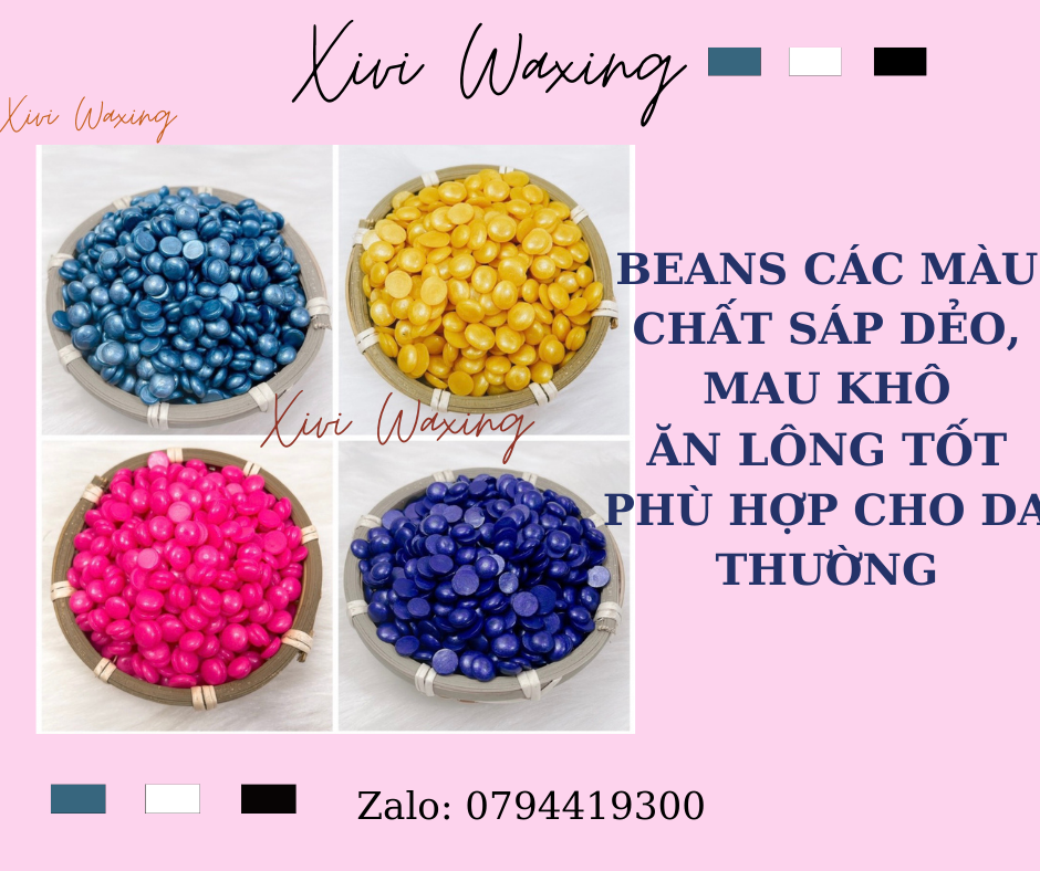 (SAP MÀU CAO CẤP) SÁP WAX LÔNG NÓNG HARD WAX BEANS