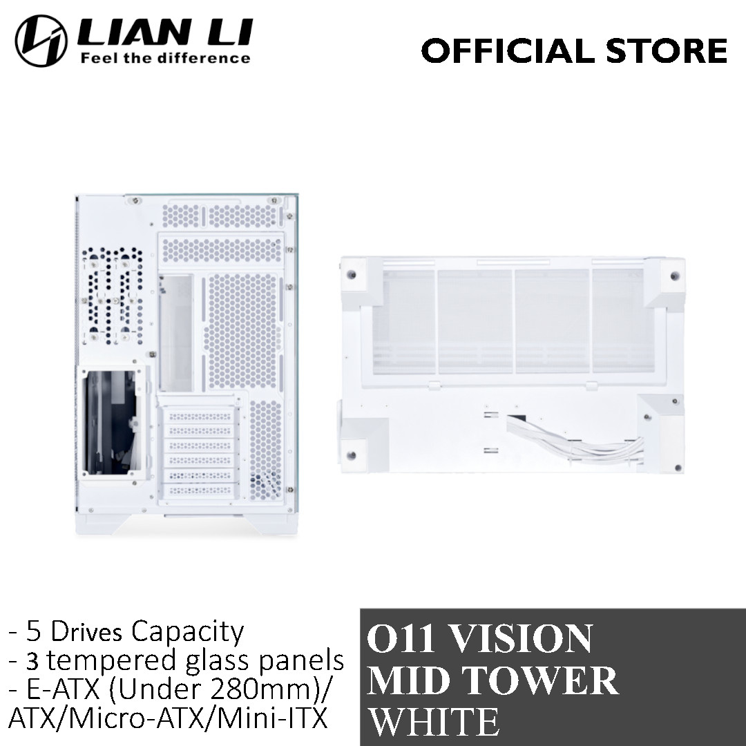 Lian Li O11 Vision Column-less Tempered Glass Mid Tower Case