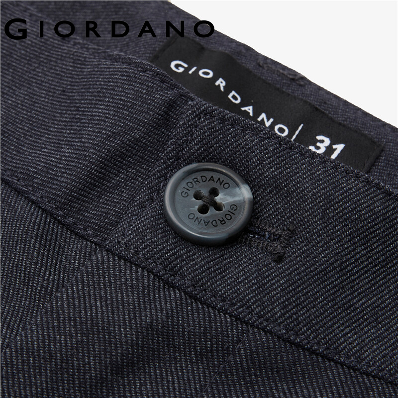 GIORDANO Nam Quần cạp vừa Quần cơ bản thông thường Nhiều túi Màu trơn đơn giản thời trang công sở Quần thường ngày 01113074
